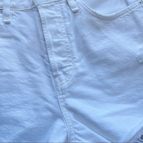 HUDSON Lori High Rise White Destructed Shorts sz 27 - Picture 9 of 10